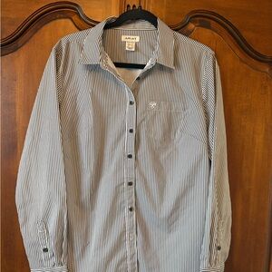 Ariat Black and White Striped Women’s Shirt